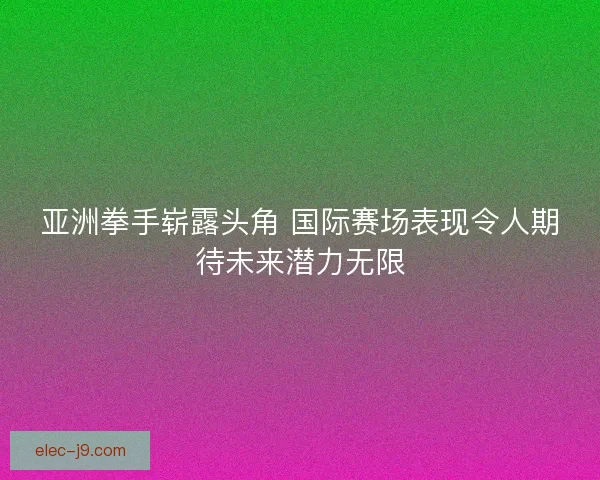 亚洲拳手崭露头角 国际赛场表现令人期待未来潜力无限